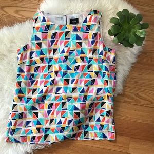 Rafaella colorful geometric design sleeveless tank